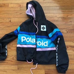 Polaroid cropped windbreaker